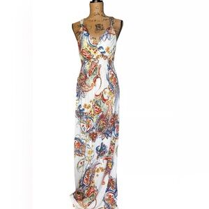 Multicolor Paisley Maxi Dress